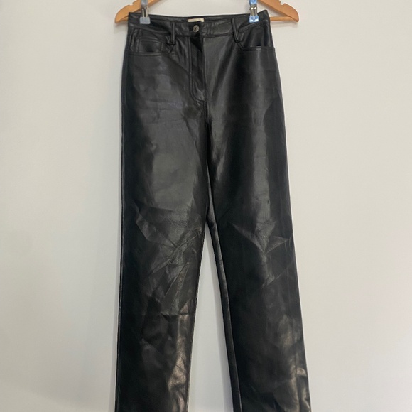 Wilfred Aritzia 2 Melina Black Vegan Leather Pants - Picture 2 of 13